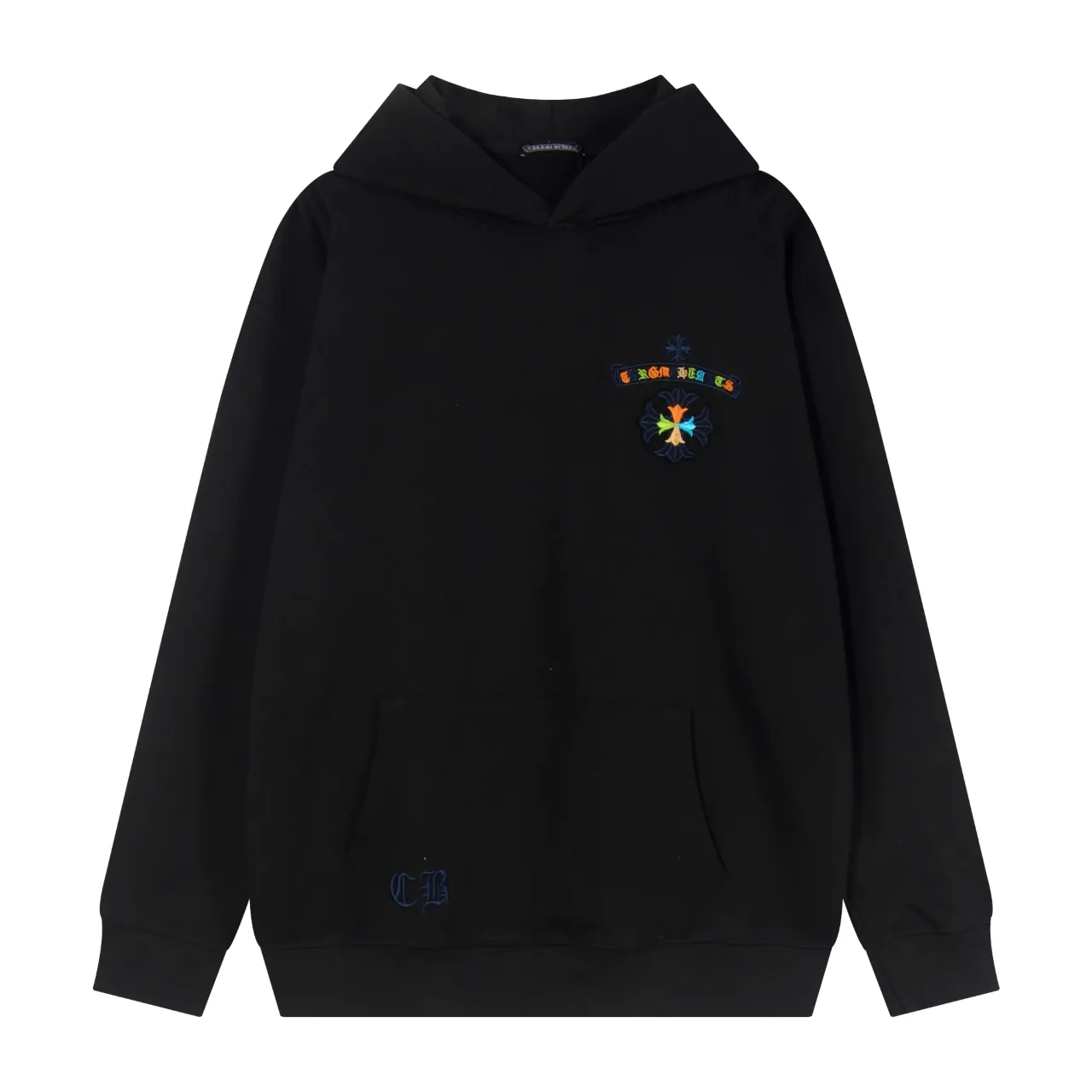 P290 Chrome Hearts Chrome Hearts Embroidered Rainbow Logo Sweatshirt Size: S M L XL Color: Black, White